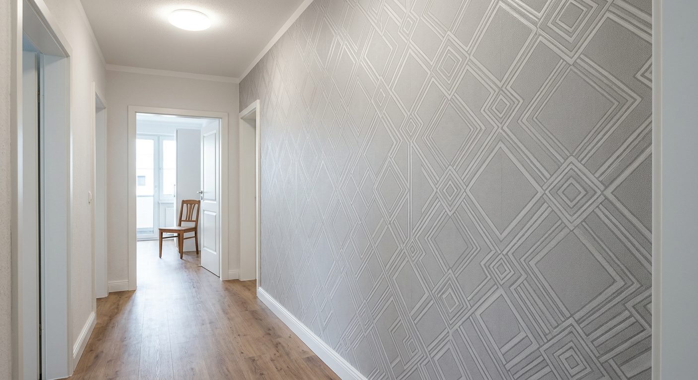 Nachher: Neue Tapete professionell tapeziert – Tapezieren Wunstorf Hannover