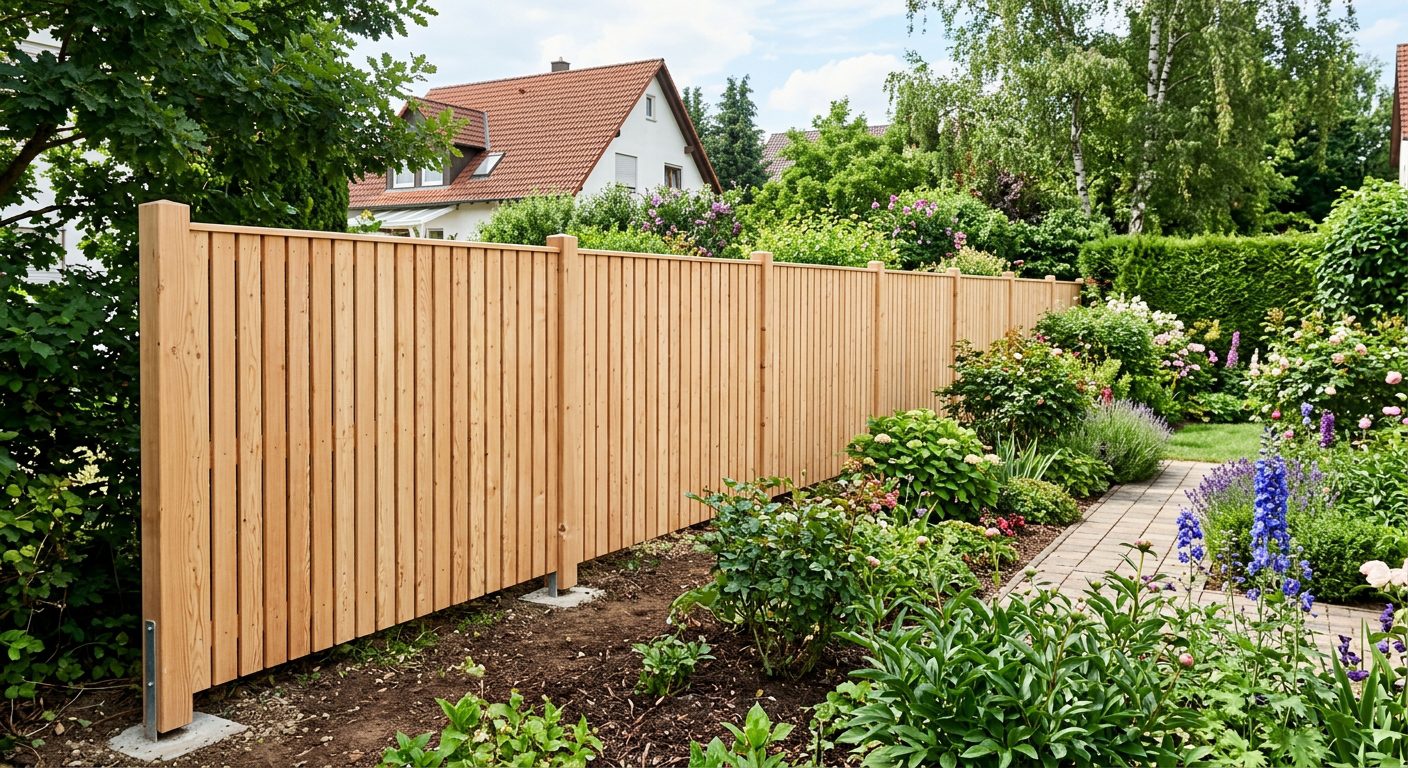 Nachher: Neuer Zaun gebaut – Zaunbau Wunstorf Hannover