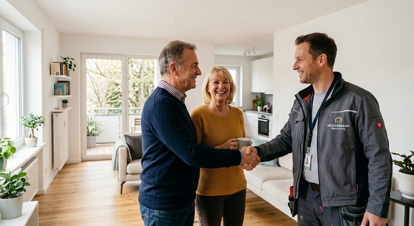 Zufriedene Kunden nach der Renovierung – Alex Wohnungsrenovierung Hannover